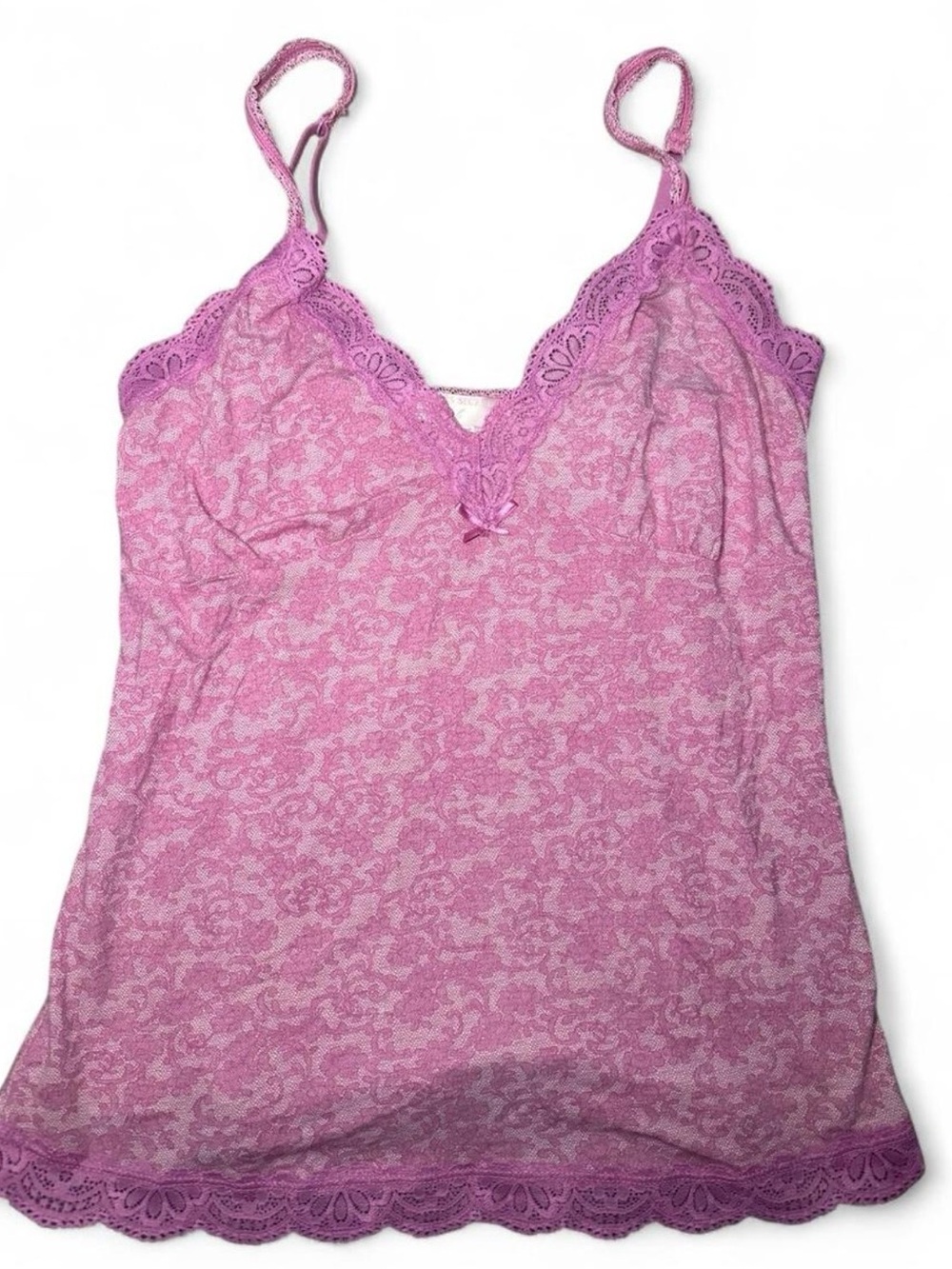 Y2K Victoria’s Secret Angels Pink Cami With Lace Trim